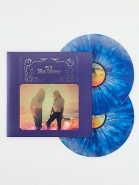 Aly & AJ Silver Deliverer UO Exclusive Morning Glory Blue Marbled 2LP Vinyl